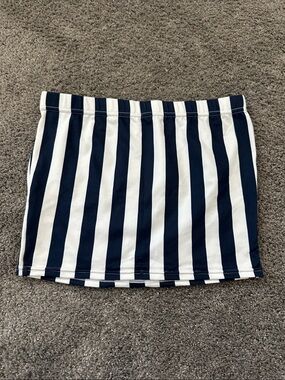 Navy and White Stripe Women’s tube top